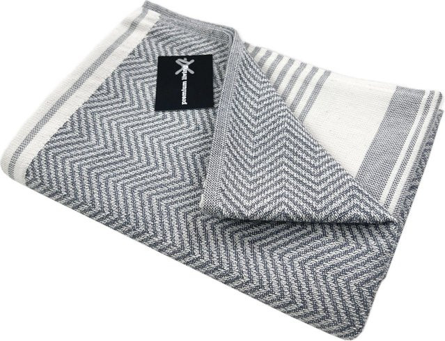 Premium Living Geschirrtuch-Set Milo Hellgrau, 2-teilig aus Baumwolle - Bild 1