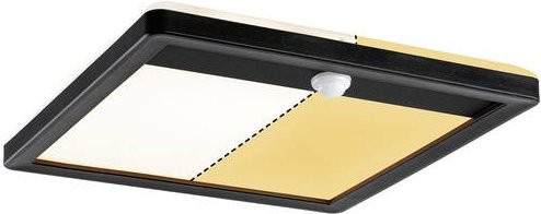Paulmann Lamina LED-Outdoor-Deckenleuchte eckig Schwarz mit PIR-Bewegungssensor und Dämmerungssensor 14W 2200K - Bild 1