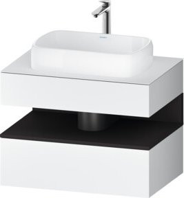Duravit Waschtischunterschrank Qatego in Grau und Weiss mit einer Schublade, B/T/H: 80 x 55 x 60 cm - Bild 1