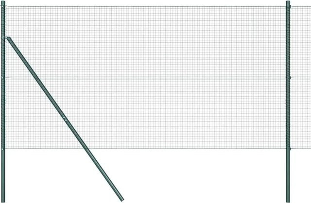 vidaXL Zaunpfosten aus Stahl und PVC in Grün, B/B/H: 1,9 x 1,9 x 120 cm - Bild 1