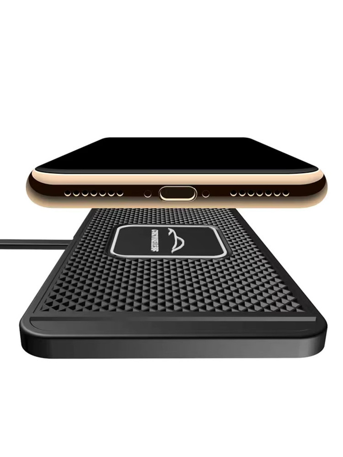 VIKEFON Kabelloses Autoladegerät in Schwarz für iPhone, Samsung und Xiaomi als Schnelles Ladedock und Ladeständer - Bild 6