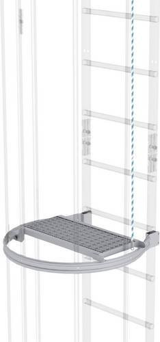 MUNK Günzburger Steigtechnik Zwischenplattform klappbar aus Aluminium eloxiert in Silber, B/T/H: 60,0 x 30,0 cm - Bild 1