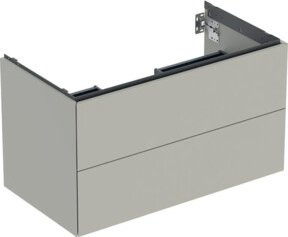 Geberit Waschtischunterschrank One in Greige, lackiert, B/T/H: 88,8 x 50,4 x 47 cm - Bild 1