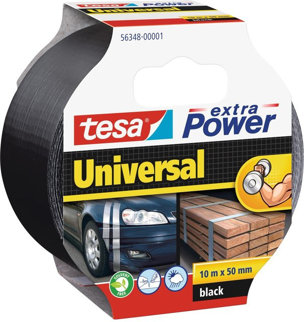 Tesa Extra Power Universal Gewebeband Schwarz Breite: 50 mm, Länge: 10 m - Bild 1