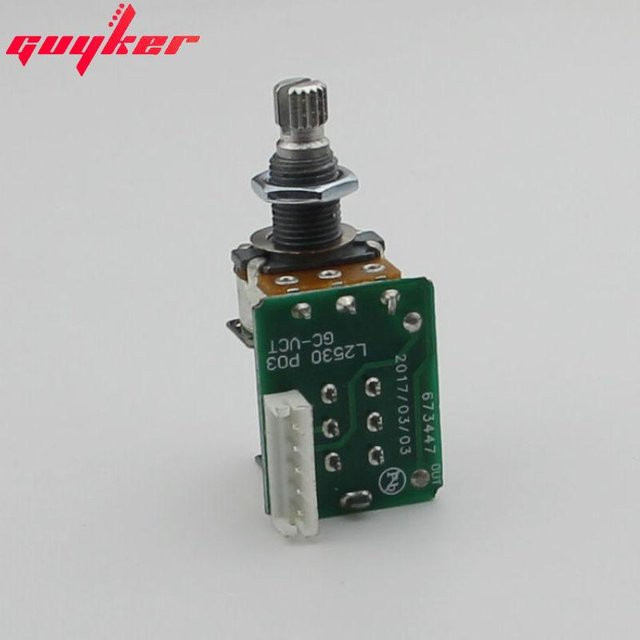 Binchi Push-Pull-Schalter Potentiometer B500K für LP-Verkabelung in Silber - Bild 1