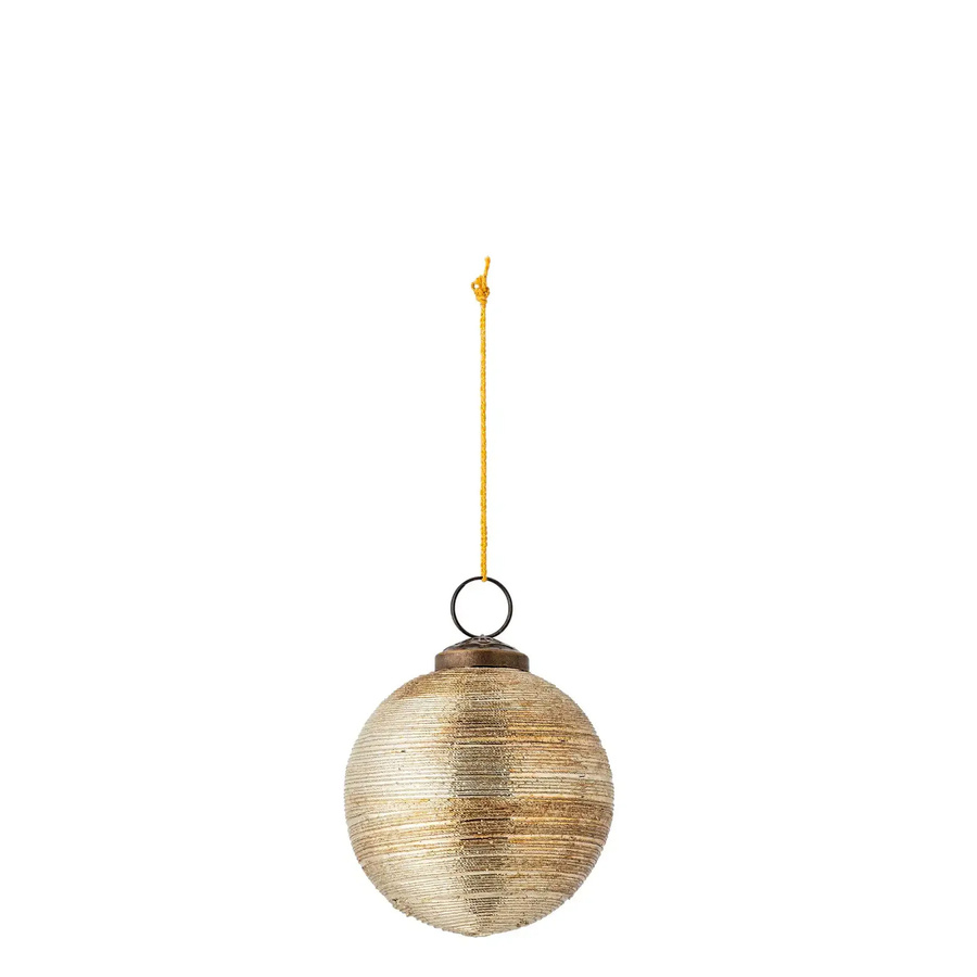 Bloomingville Weihnachtsbaumschmuck Nitin aus Glas in Gold, Höhe: 7,5 cm - Bild 1