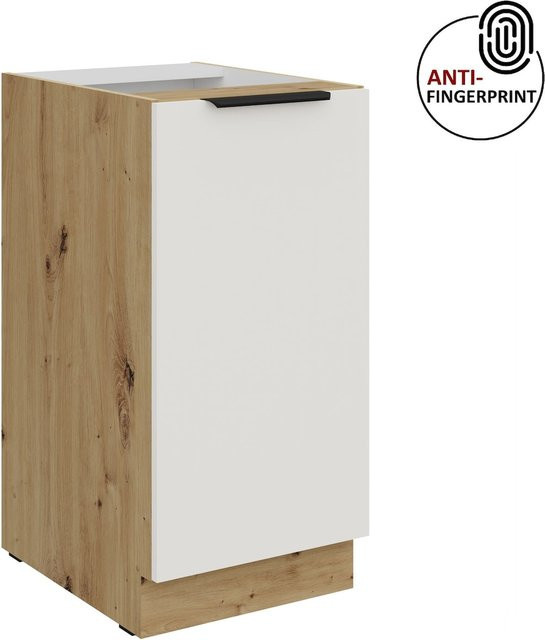 Küchenunterschrank ARIA Weiss ultra matt Anti Fingerprint mit Einlegeboden - Bild 1