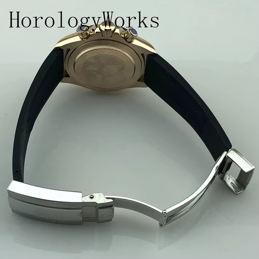 Neiton Uhrenteile, Edelstahl, Bicolor, Roségold, 39 mm, Saphirglas, Quarzwerk - Bild 2
