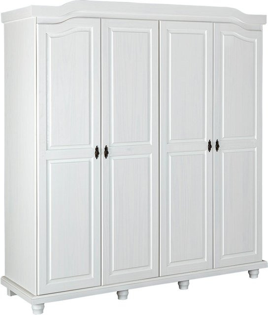 INTER LINK Kleiderschrank im Landhausstil, weiß, 4-türig, B: 182 cm, H: 198 cm, T: 60 cm - Bild 1