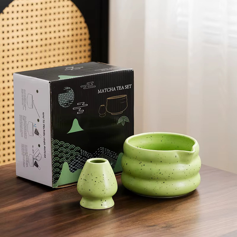 BespritGift 2-teiliges Matcha-Set aus Keramik in Weiß und Grün mit Chawan und Matcha-Schüssel für deine Teezeremonie - Bild 4
