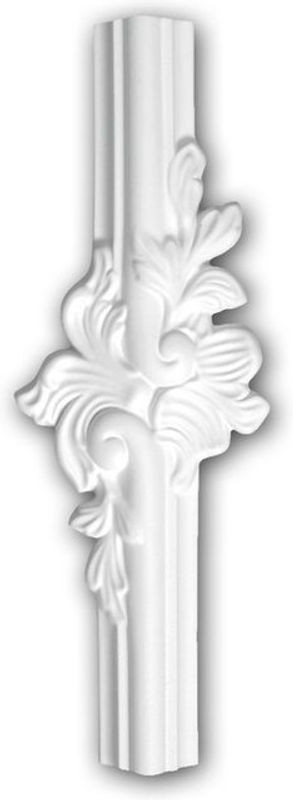 Profhome Decor Eckelement Zierelement 152289 in Weiß aus Kunstharz im klassischen Design - Bild 1