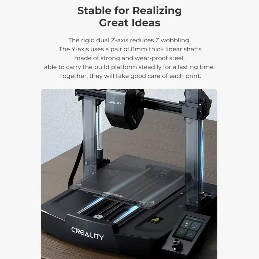 Creality Ender-3 V3 SE FDM 3D-Drucker in Schwarz mit Sprite-Extruder, automatischer Nivellierung und Dual-Z-Achse - Bild 4