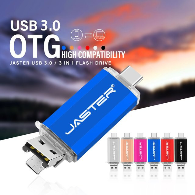JASTER USB 3.0 Type-C OTG Flash-Laufwerk 128GB in Rot - Bild 1