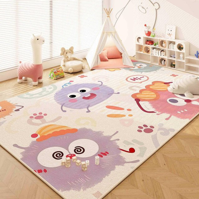 Karpetti Kinderteppich mit niedlichem Cartoon-Muster, rutschfest und waschbar, B/T: 80 x 50 cm, Multicolour - Bild 1