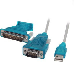 EFB-Elektronik USB 2.0 auf RS232 Converter A-Stecker zu DB9-Stecker, Blau, Länge: 1,8 m, EB853C - Bild 1