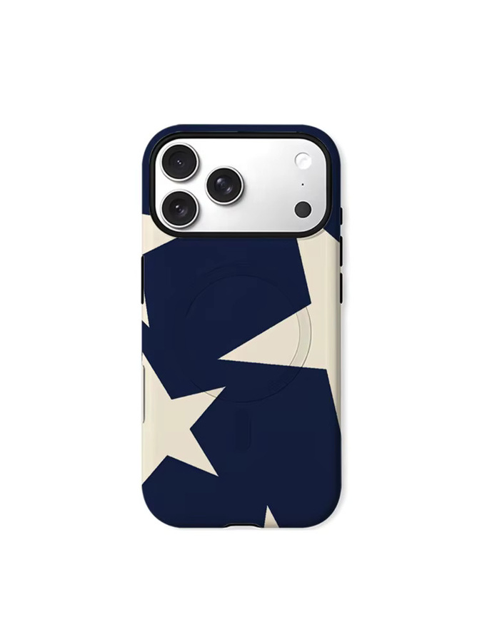 Potdemiel Navy Star Handyhülle für iPhone 17 16 15 14 13 Pro Max Plus, Robuste Einzel- und Doppelschichtige Magnetische Schutzhülle in Blau - Bild 5