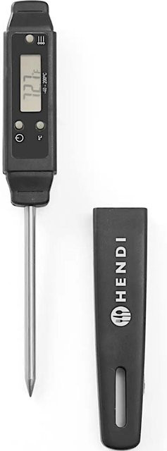 Hendi Digitales Lebensmittelthermometer mit Sonde und Digitalanzeige in Schwarz - Bild 1