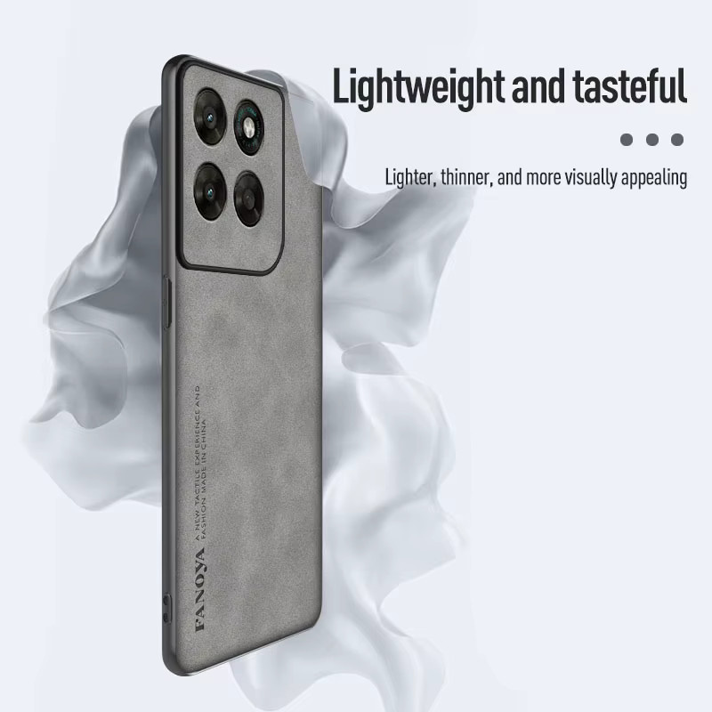 Motorola Business Schafsleder Handyhülle in Grau für Moto G77 G67 G57 G17 G86 G56 G85 G55 G15 G05 Edge 70 Ultra Fusion Protect Cover - Bild 4