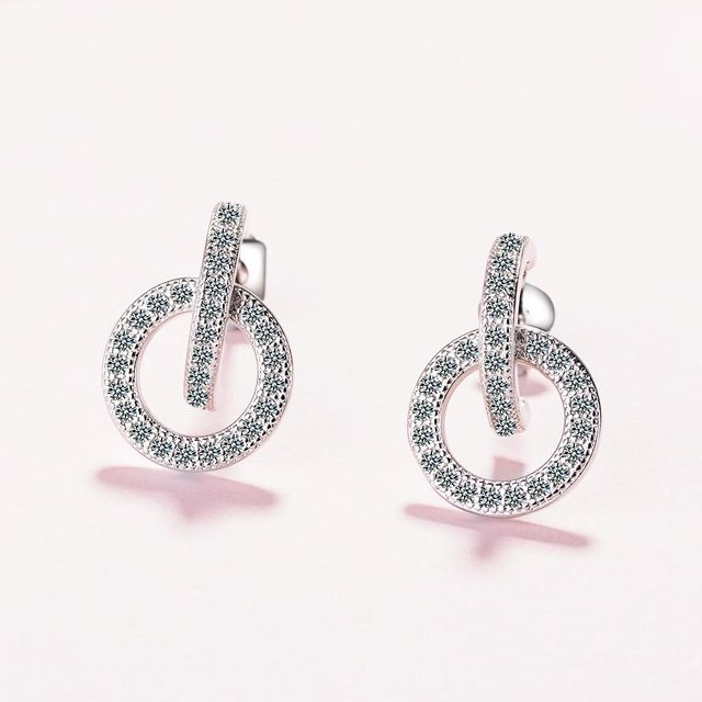 Ohrringe 925 Silber, Zirkonia, Damen - Bild 1