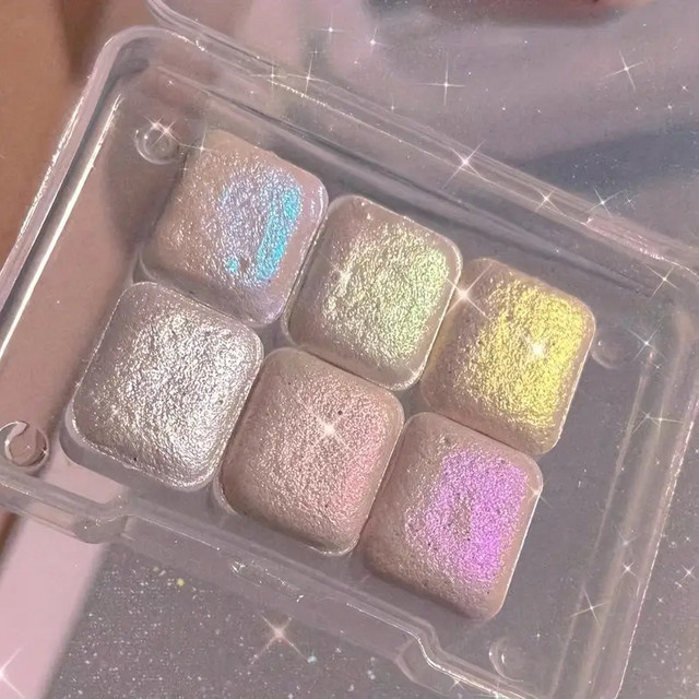 6-Farben-Perlen-Aquarellpigment Set in Multicolour für traditionelle chinesische Malerei und Kalligraphie - Bild 1