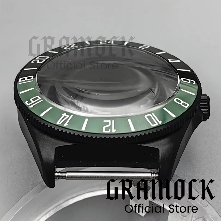 GRAMOCK Uhrengehäuse, Schwarz, Keramik, 40 mm, 100m Wasserdicht - Bild 2