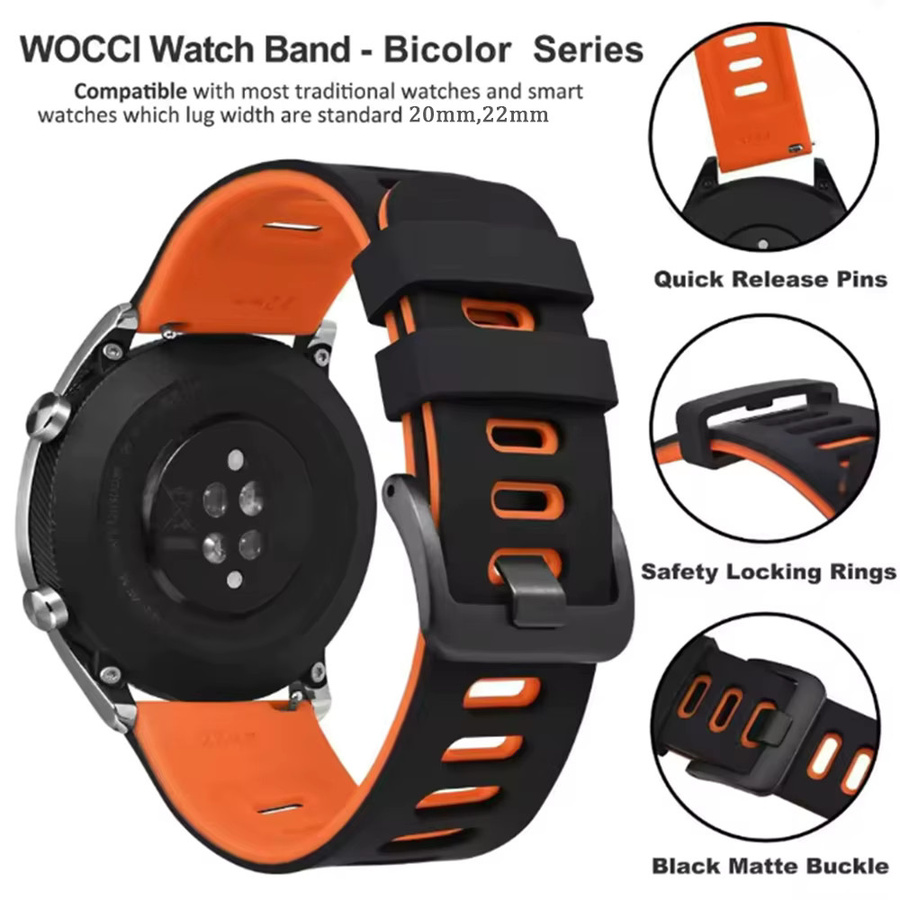 Sport Armband Silikon, 20/22mm, Unisex - Bild 5