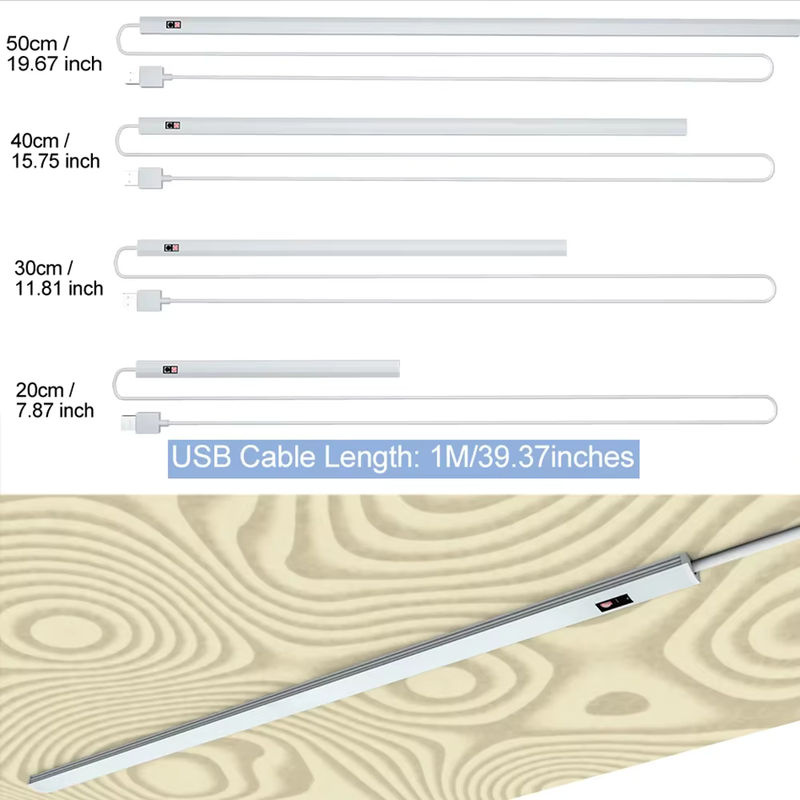CanLing LED Unterbauleuchte mit Hand-Wisch-Sensor, USB 5V, Weiß, Kaltweiß, für Küche und Schrankbeleuchtung - Bild 4