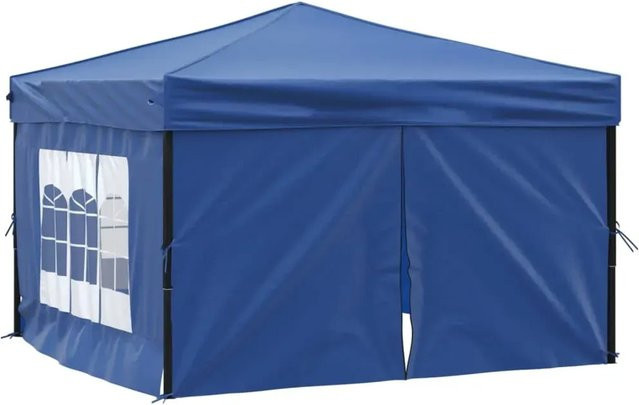 vidaXL Partyzelt faltbar mit Seitenwänden Blau B/T/H: 3 x 3 x 2,45 m - Bild 1