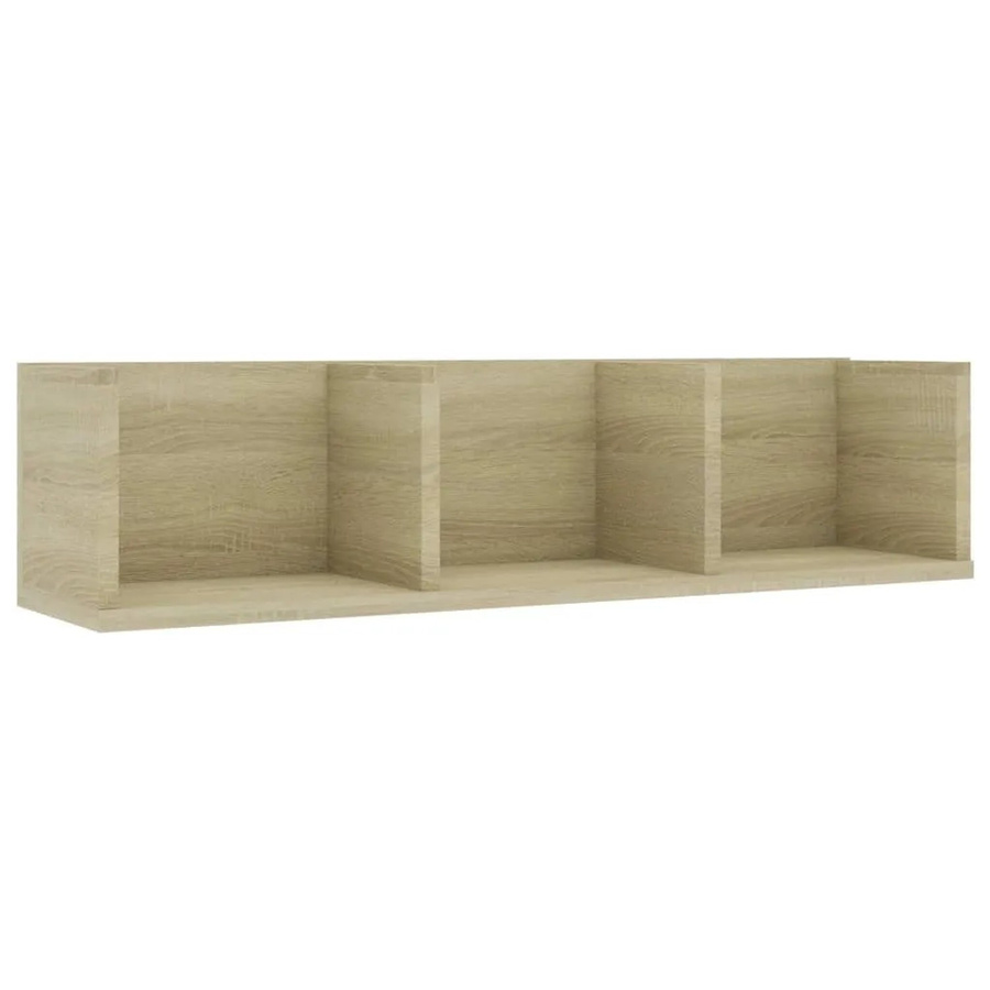 vidaXL CD-Wandregal aus Holzwerkstoff in Sonoma-Eiche, B/H/T: 75 x 18 x 18 cm - Bild 2