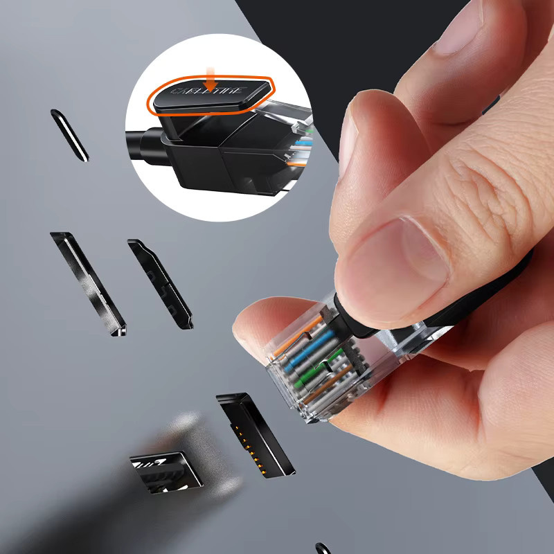CABLETIME Cat6 RJ45 Ethernet-Kabel UTP in Schwarz für Router und Modem mit 1000 Mbit/s und 250 MHz - Bild 3