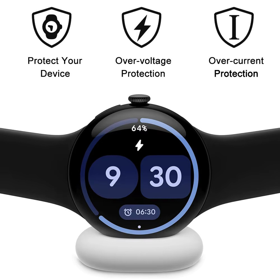 Arvin Ersatz-Ladegerät für Google Pixel Watch 4 41mm und 45mm mit USB-C Anschluss in Weiß - Bild 3