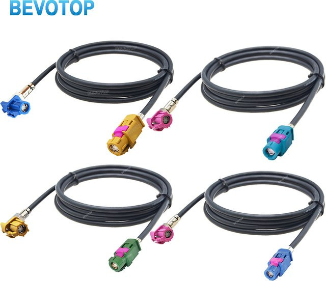 BEVOTOP LVDS Video Datenkabel für Mercedes-Benz und Audi mit 4 Pin HSD Fakra Anschluss für Navigation GPS und Audio - Bild 1