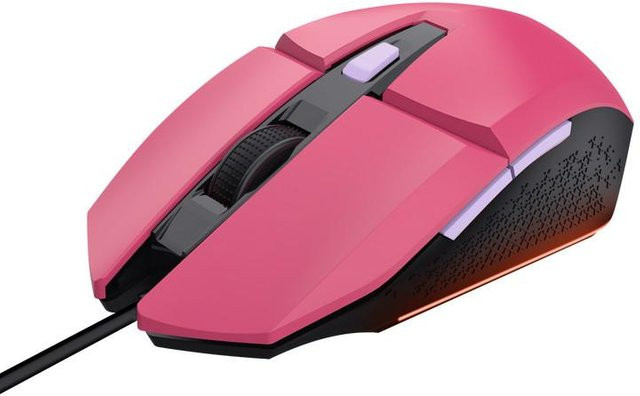 Trust GXT 109P Felox Gaming-Maus, kabelgebunden, optisch, 6400 dpi, 6 Tasten, Pink - Bild 1