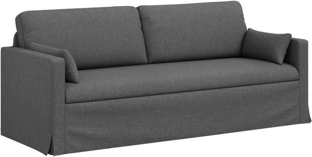 vidaXL Sofa Dunkelgrau mit Stoffbezug und Metallrahmen B/T/H: 198 x 78 x 80 cm - Bild 1