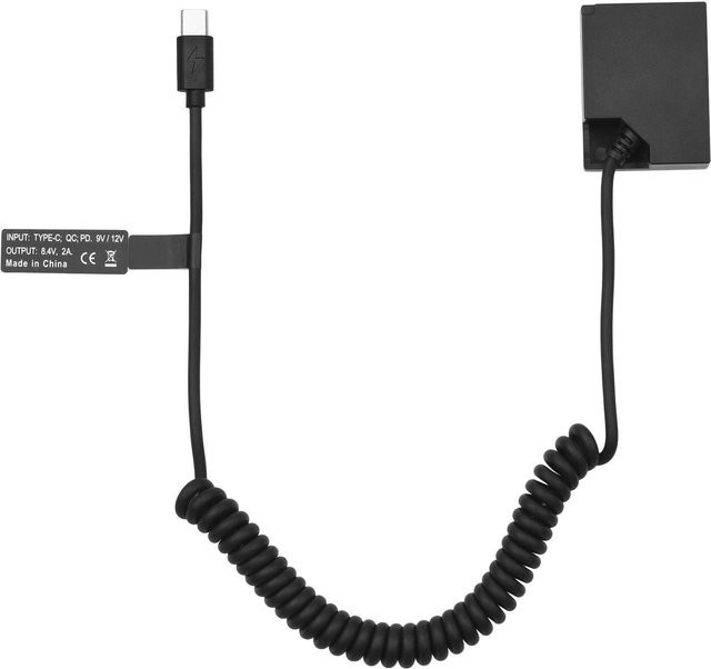 Andoer NP-W126 Dummy-Akku mit USB-C-Adapter, Power Adapter in Schwarz - Bild 1