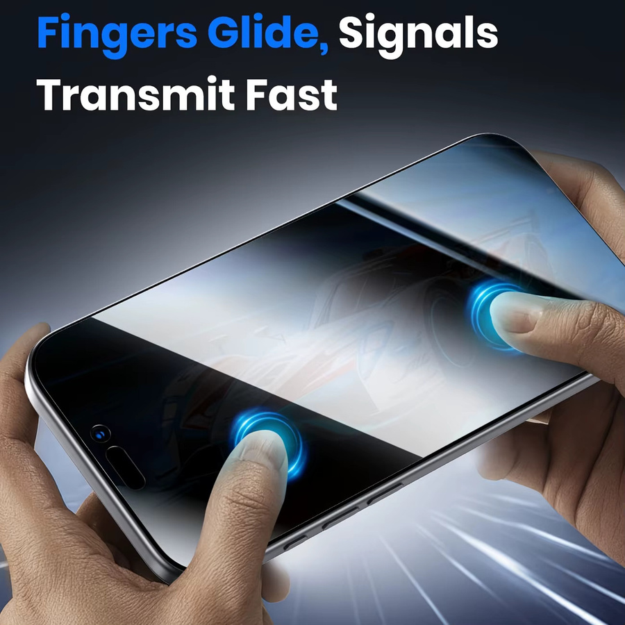 3 Stück Privacy Hydrogel Displayschutzfolien kompatibel mit iPhone 17 Air, 17, 17 Pro, 17 Pro Max, 17 Plus, 16 Pro Max, 15, 14, 13, 12 in Schwarz und Transparent - Bild 3
