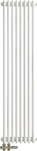 Duschparadies Traditioneller Heizkörper in Gusseisen-Optik mit 2 Säulen, Weiß, H x B x T: 150 x 38 x 9 cm - Bild 1