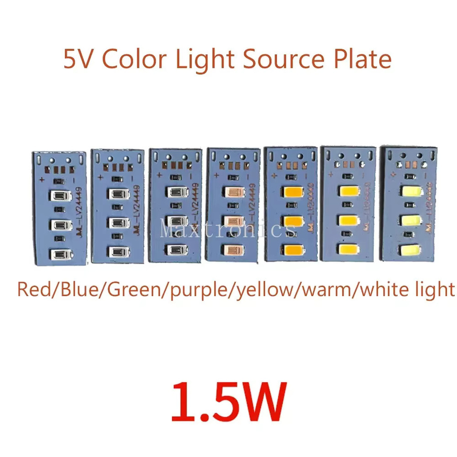10er Set SAGE LU MEI LED SMD 1,5 Lampen mit 5V, Multicolour RGB in Rot, Lila, Gelb, Grün, Blau und Warmweiß - Bild 3