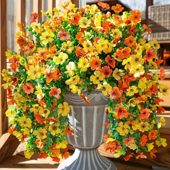 Bluelans Hängende Künstliche Veilchenblume aus Kunstseide UV-beständig für Hochzeitsdeko und Party - Bild 5