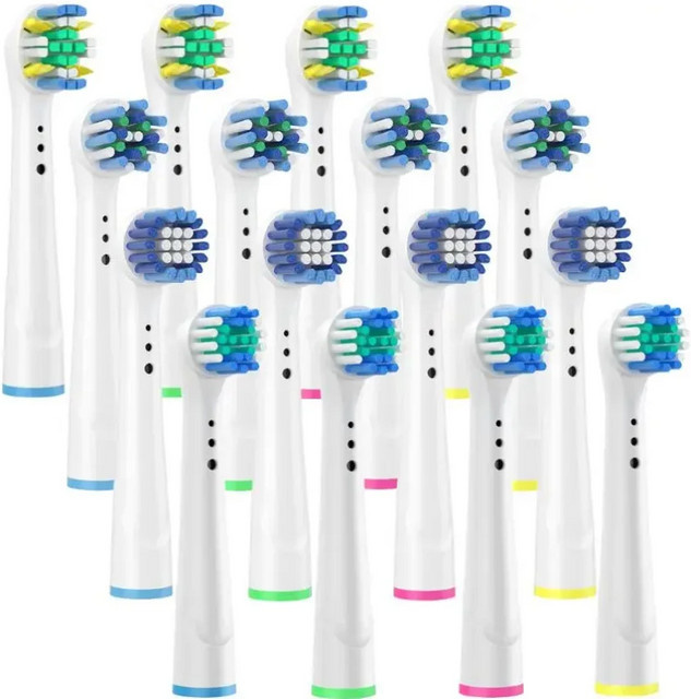 Oral-B Ersatzbürstenköpfe Cross Action 3D Pro, 8/16 Stück, Weiß - Bild 1