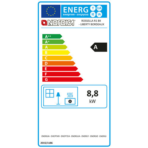 La Nordica-Extraflame Rosella R1 Kaminofen aus Naturstein in Grau mit 8,8 kW - Bild 4