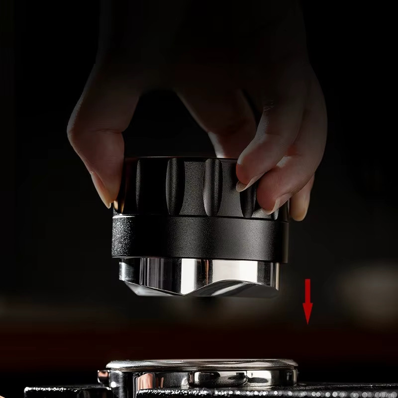JUSTINLAU Selbstnivellierender Kaffee-Verteiler mit Schwerkraft-Auto-Einstellung und Radnaben-Design, Espresso-Tamper in Schwarz, 51/53/58mm - Bild 2