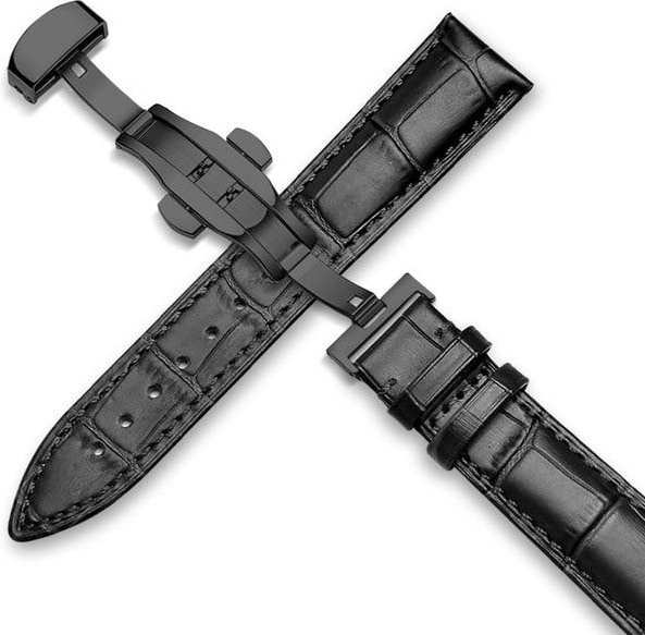 Ka Chen Muxi Uhrenarmband Kalbsleder, grau, Herren - Bild 1