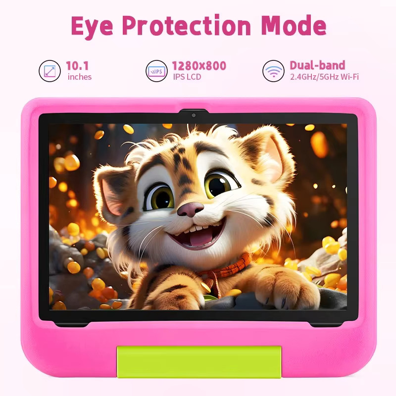 Paitanry Kinder-Tablet in Pink mit 10,1 Zoll Display, Android 15, 8 GB RAM, 64 GB Speicher, Octa-Core Prozessor, Dual-Kamera und elterlicher Steuerung inklusive Schutzhülle - Bild 3