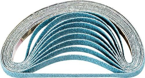 PFERD Zirkon Schleifband für Bandschleifer, Körnung 60, Blau, B: 10 mm, L: 330 mm, 100 Stück - Bild 1