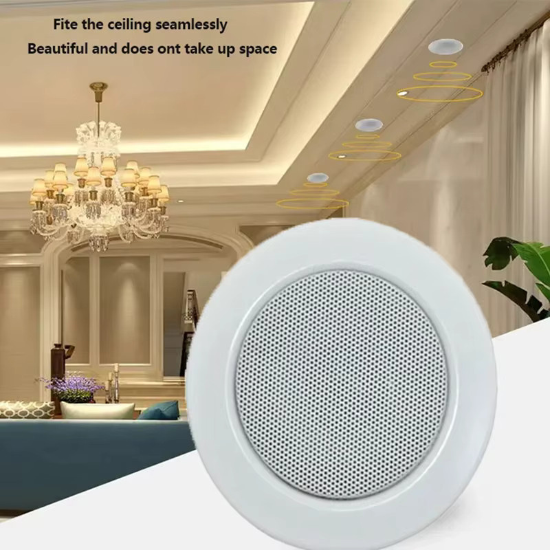 Passiver Deckenlautsprecher für das Badezimmer, 3 Zoll, 8 Ohm, 6 W, feuchtigkeitsbeständig, Weiß - Bild 2