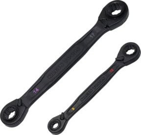 Klein Tools Ratschenringschlüssel-Set 4-in-1 metrisch, 2-teilig, schwarz - Bild 1