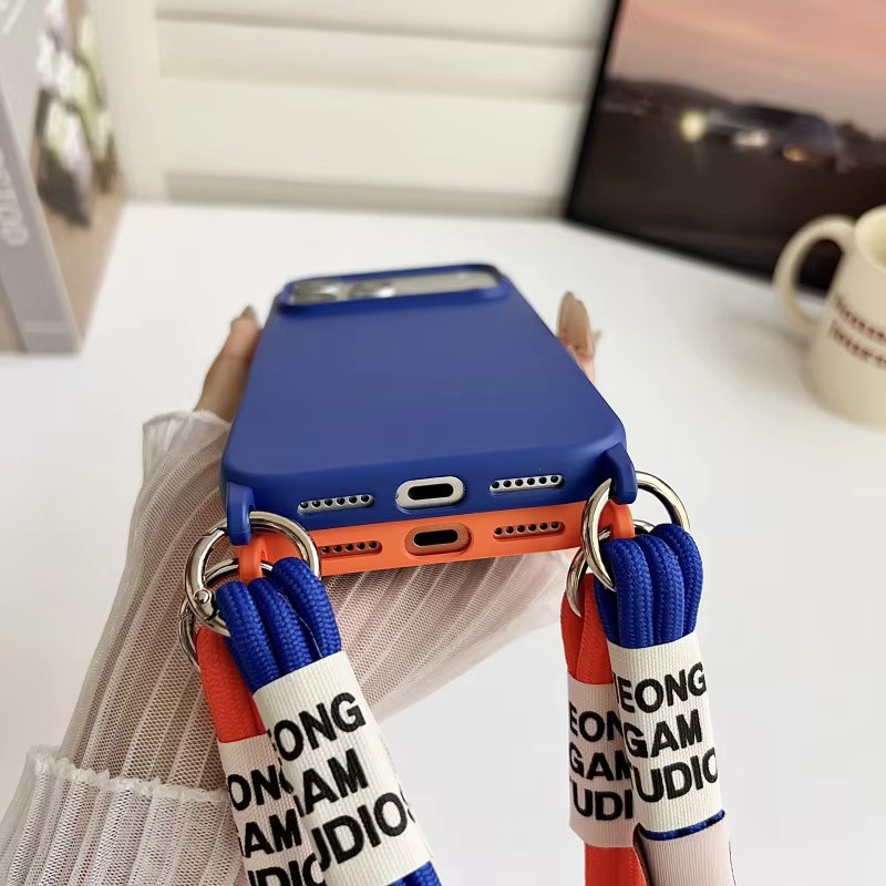 EHUIDE Silikon Lanyard-Hülle für iPhone 11 bis iPhone 17 Pro Max, luftstoßfest, Crossbody-Halsband, Farbe: Grün - Bild 3