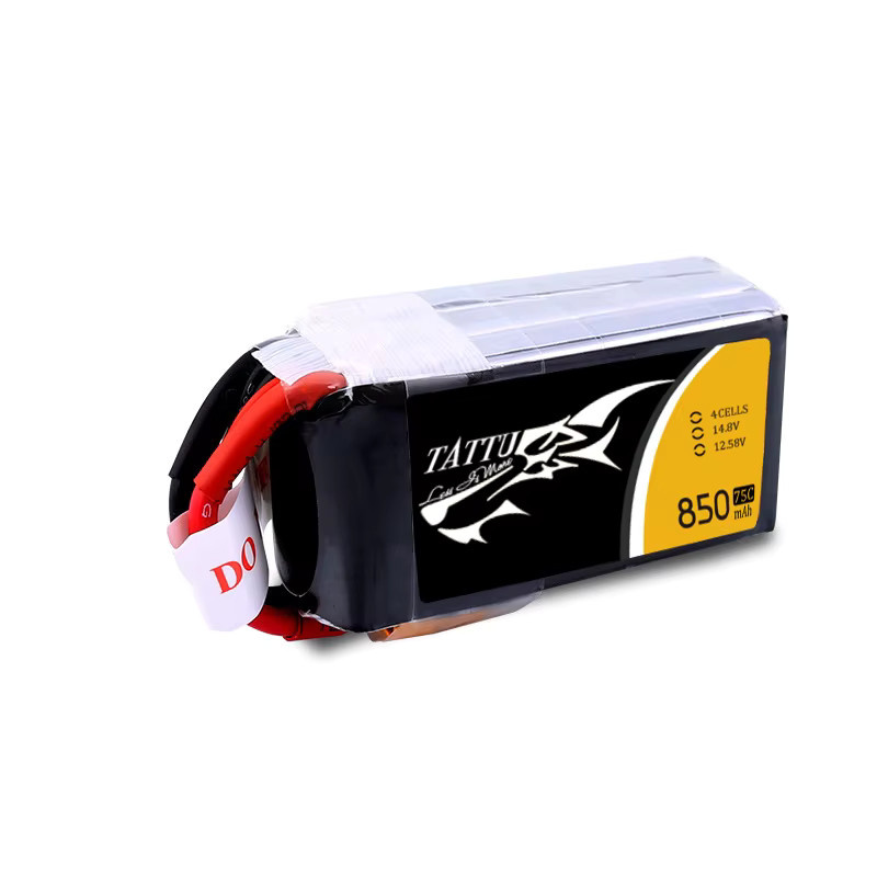 TATTU LiPo-Akku 3/4S 850mAh 75C mit XT30 oder XT60 Anschluss in Schwarz für RC-Helikopter, Quadcopter und FPV-Renndrohnen - Bild 3