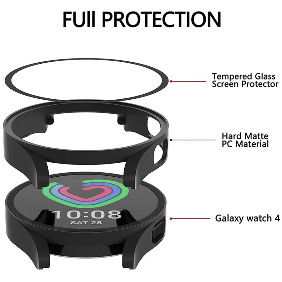 Samsung Schutzhülle für Galaxy Watch 6/5/4, PC Matte, Weiß - Bild 1